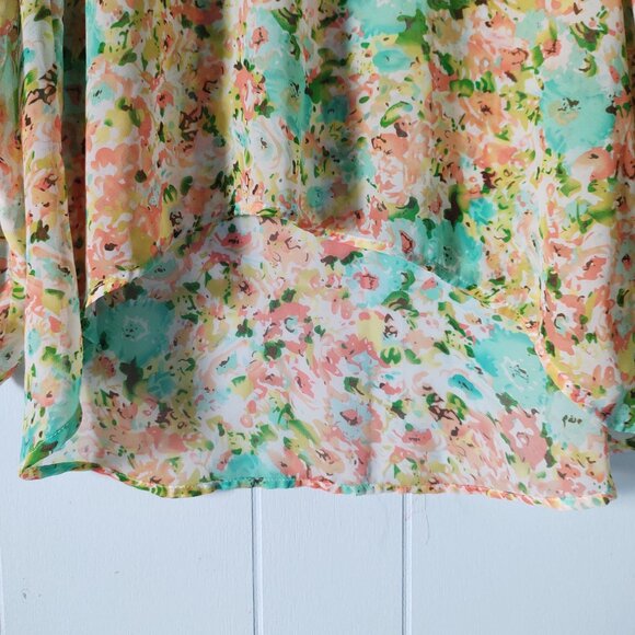 Philosophy Multicolour Sheer Long Sleeve Blouse - Picture 6 of 7